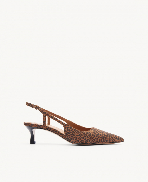 Escarpins N Cuir Imprime Leopard Rivecour