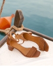 Sandals n°890 Cognac Leather | Rivecour