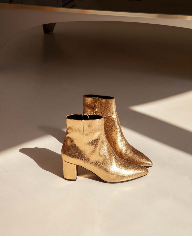 Boots n°107 Gold Leather| Rivecour