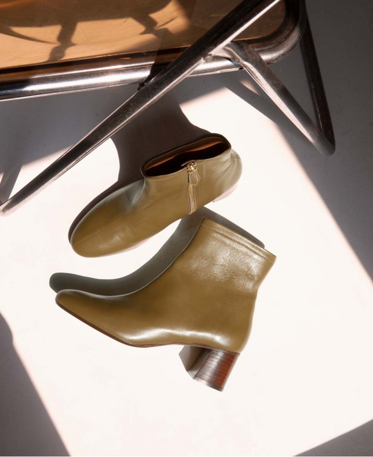Boots n°401 Olive Leather| Rivecour