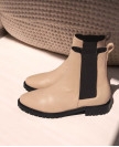 Boots n°500 Cream Leather | Rivecour