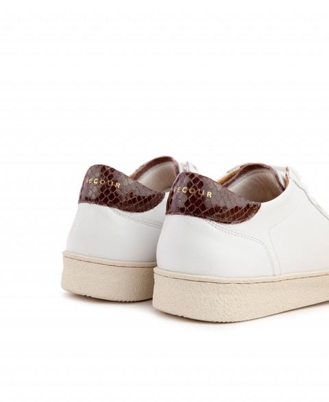 Sneakers n°14 White / Brown | Rivecour