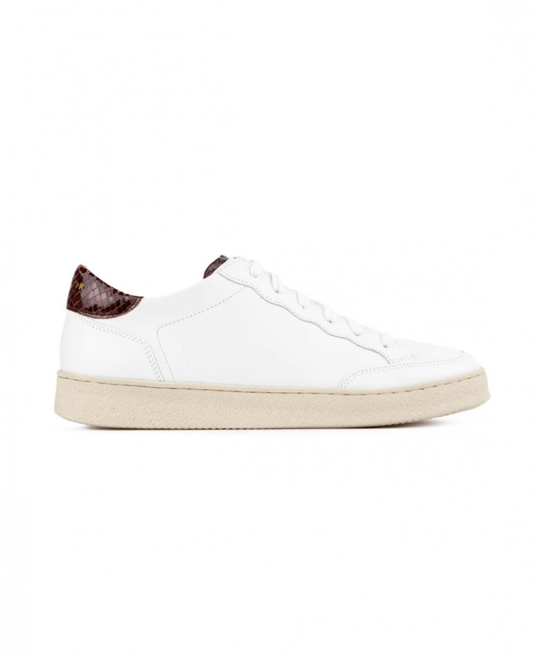 Sneakers n°14 White / Brown | Rivecour
