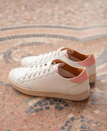 Baskets n°14 Blanc / Blush | Rivecour