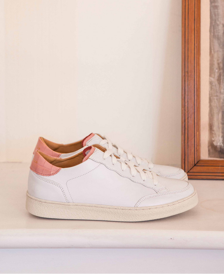 Baskets n°14 Blanc / Blush | Rivecour