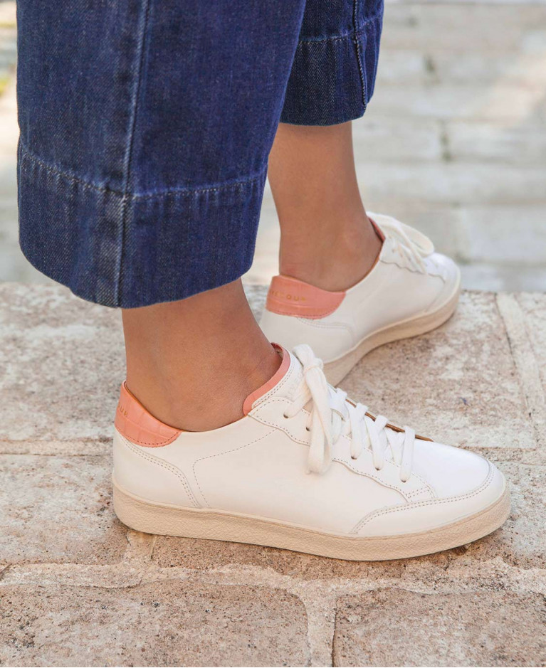 Baskets n°14 Blanc / Blush | Rivecour