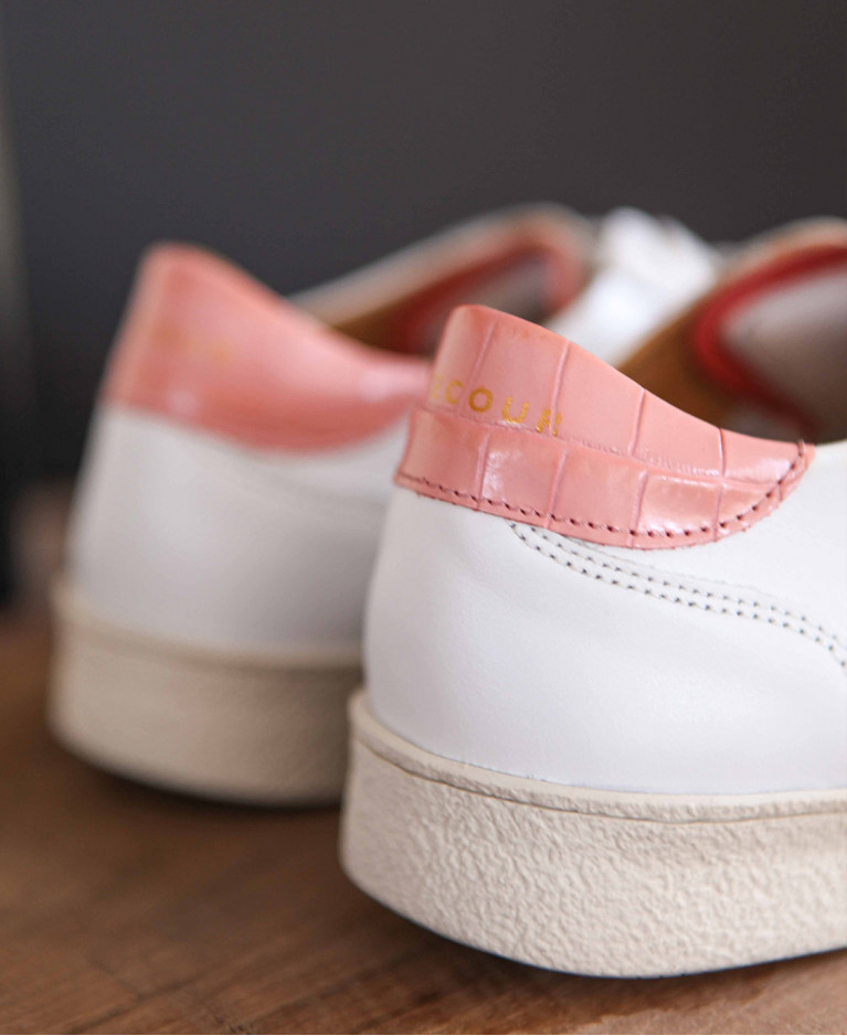 Baskets n°14 Blanc / Blush | Rivecour