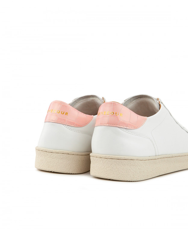 Sneakers n°14 White / Blush| Rivecour Sneakers n°14 White / Blush| Rivecour