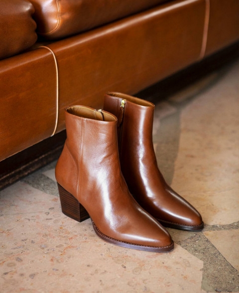 Boots n°700 Cognac Leather| Rivecour