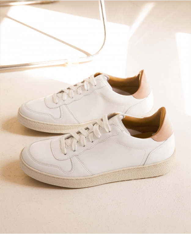 Sneakers n°12 White/Nude| Rivecour