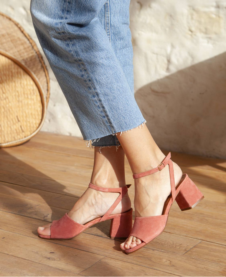 Sandals n°889 Blush Suede| Rivecour