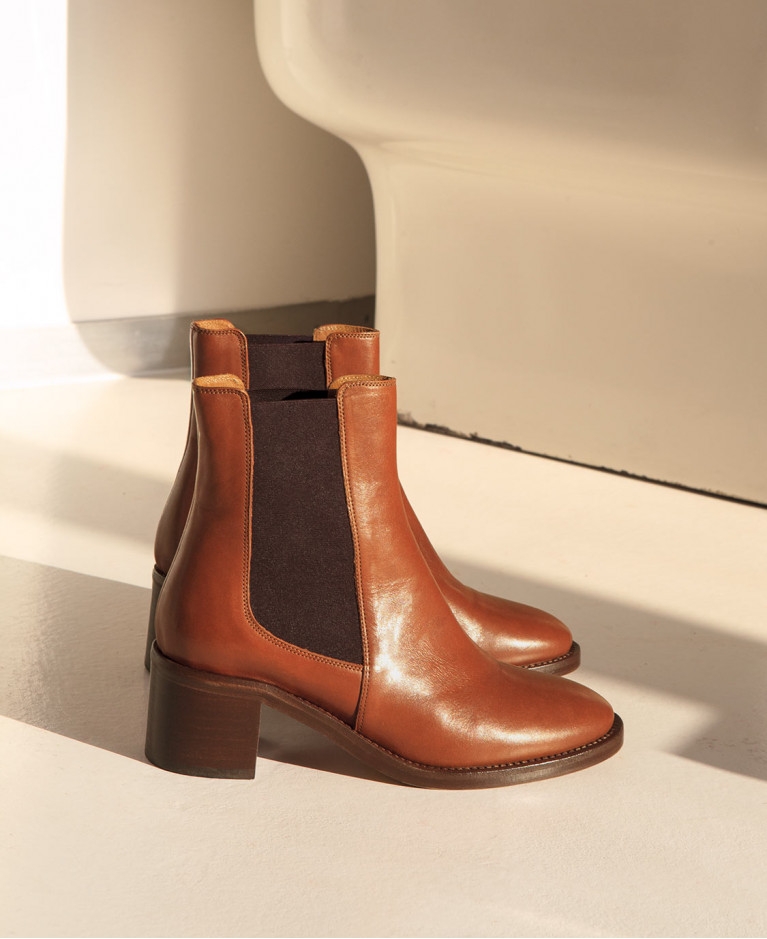 Boots n°289 Cognac Leather| Rivecour