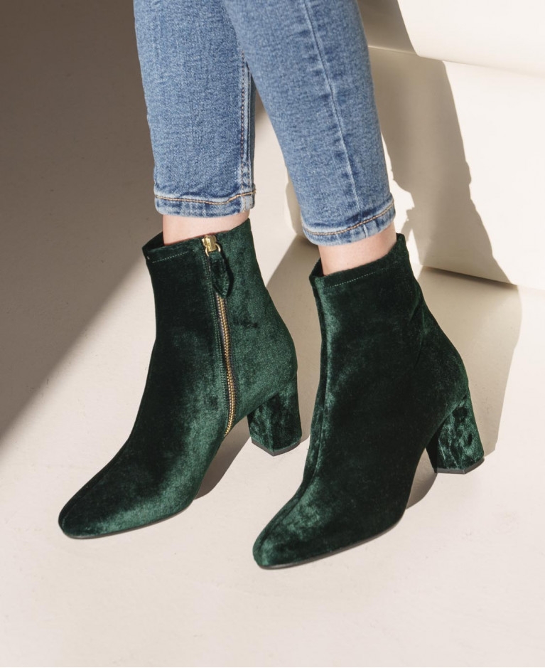 Boots n°241 Green Velvet | Rivecour