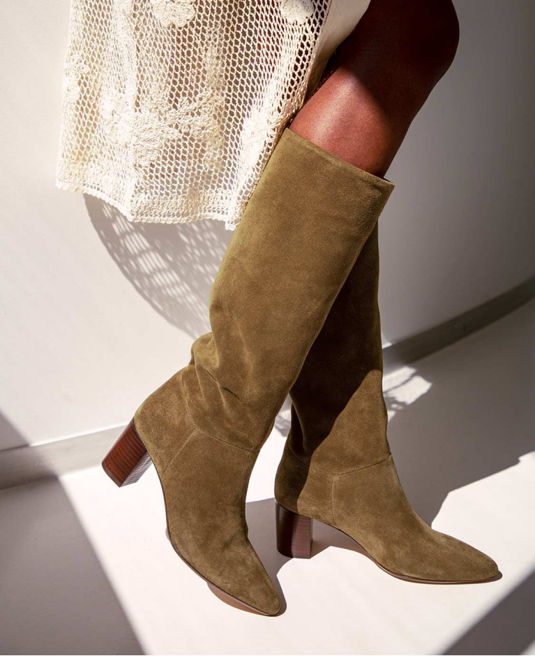 Baskets n°14 Cuir Blanc / Python Blush