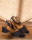 Sandals n°889 Black Suede| Rivecour