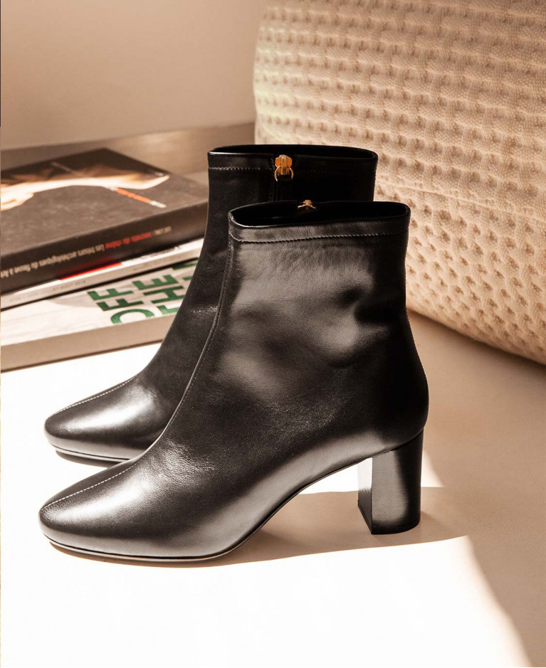 Boots n°241 Black leather | Rivecour