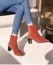 Boots n°241 terracotta Suede | Rivecour