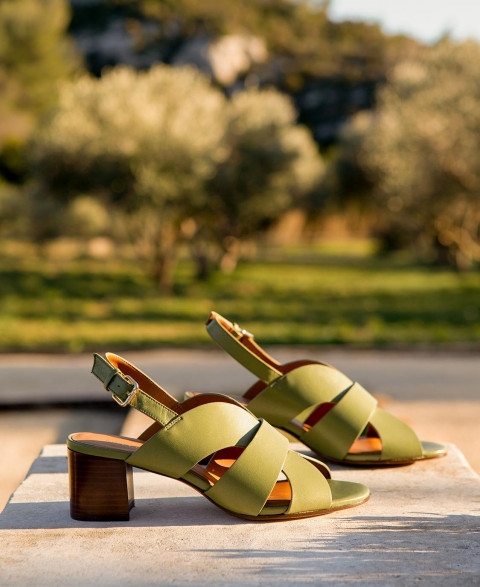 Sandals n°551 Olive