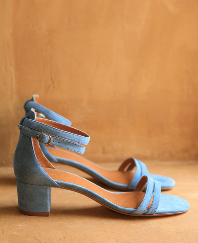 Denim sale colored sandals