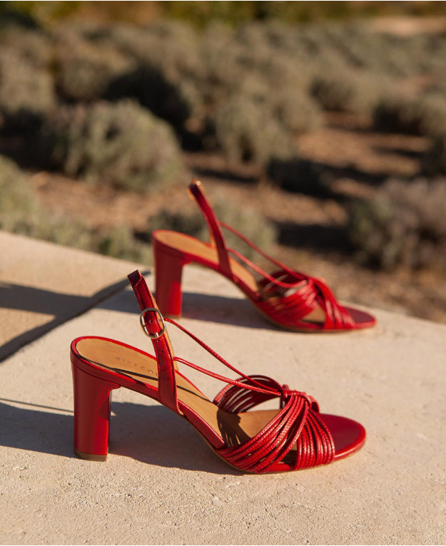 Sandals N°778 Red Leather