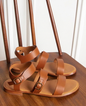 Sandals n°303 Cognac