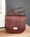 Bag n°802 Brown Croco Leather | Rivecour