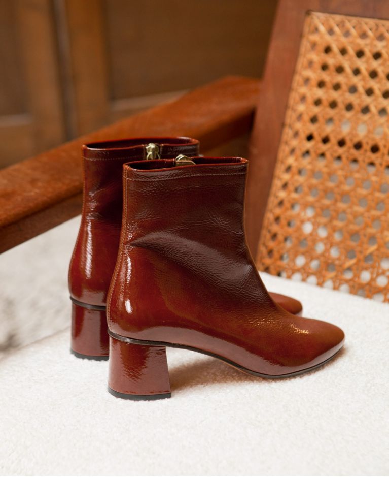 Bottines talons moyens suede ecorce n°662 Rivecour