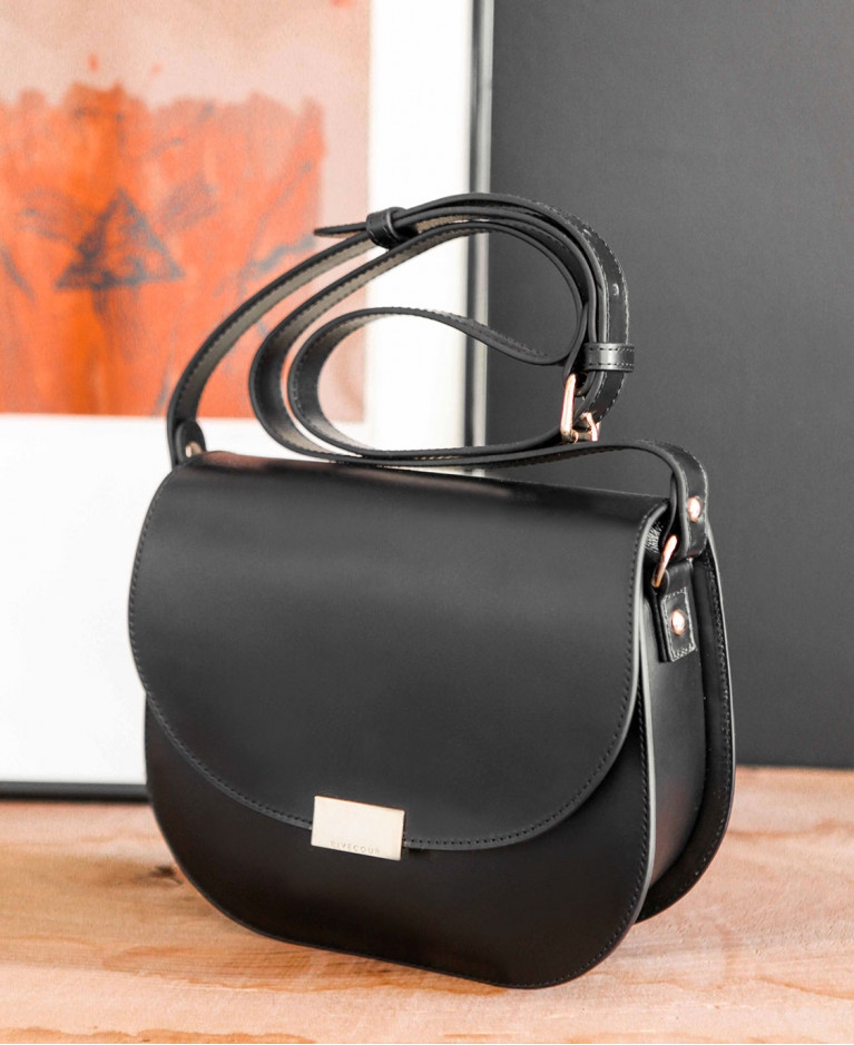 Bag n°802 Black Leather | Rivecour