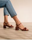 Sandals n°540 Cognac