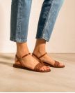 Sandals n°126 Cognac