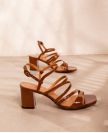 Sandals n°653 Cognac