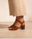 Sandals n°888 Cognac