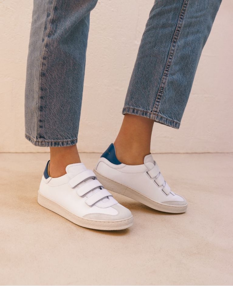 Sneakers n°11 White/Blue