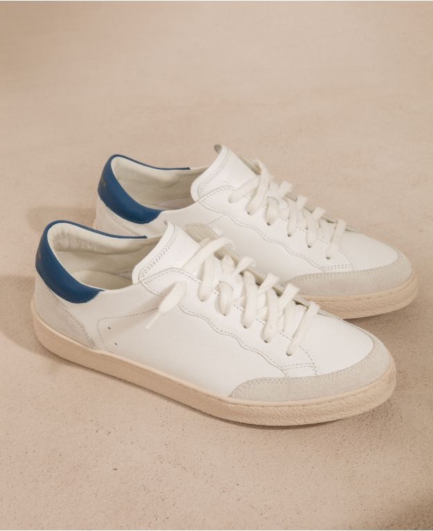 Sneakers n°14 White/Bleu