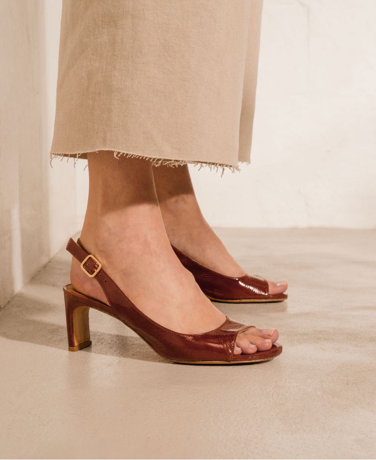 Sandals n°598 Cognac