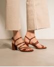 Sandals n°653 Cognac