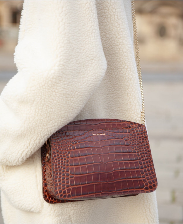 Bag n°420 Brown Croco Leather | Rivecour