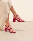 Sandals n°653 Framboise