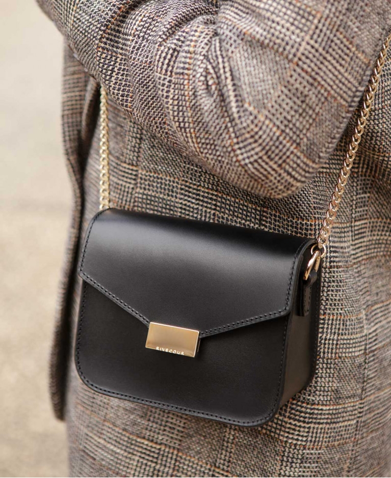 Bag n°903 Black Leather | Rivecour