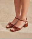 Sandals n°540 Cognac