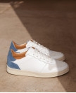 Sneakers n°12 White/Blue/Blue| Rivecour