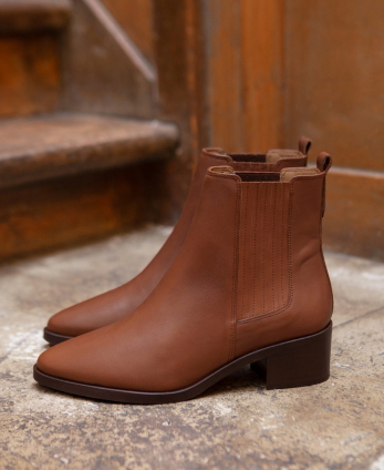 Bottines n°408 Cognac