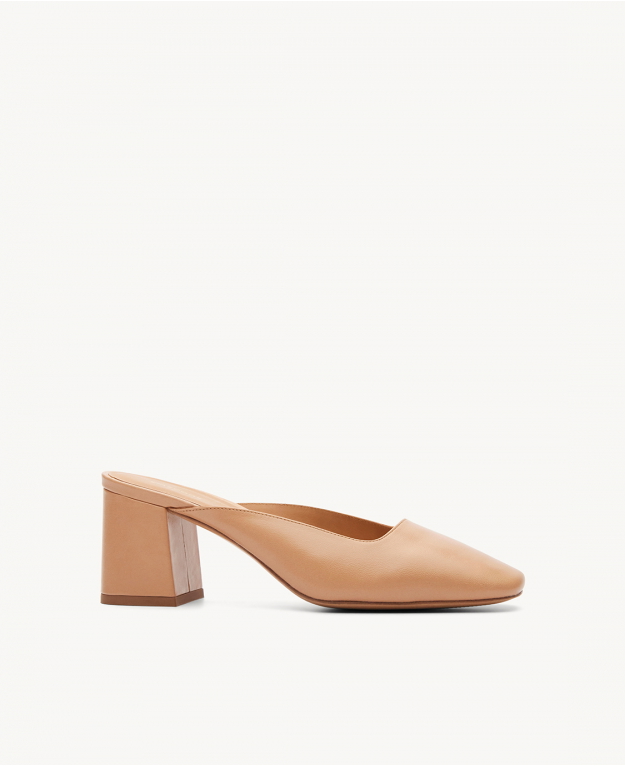 Camel leather clearance mules