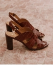 Sandales n°55 Croco Marron
