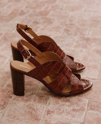 Sandals n°55 Brown Croco