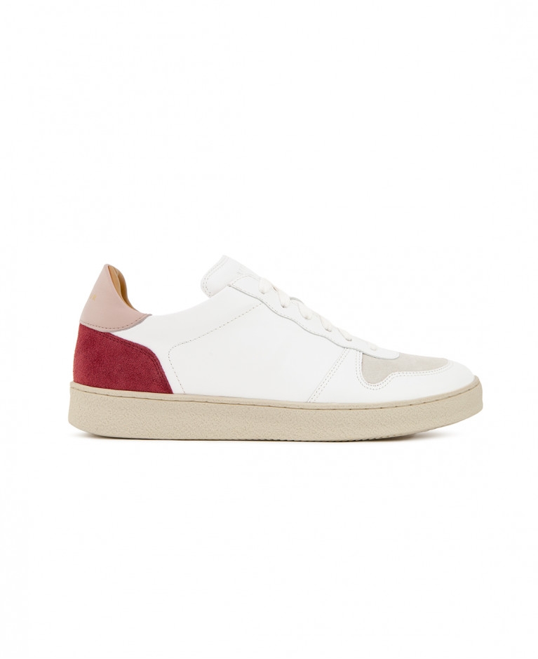 Sneakers n°12 White/Nude/Marsala| Rivecour