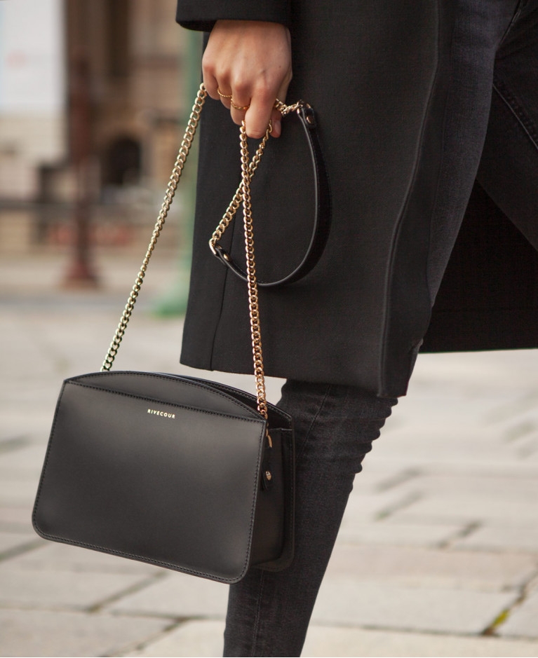 Bag n°420 Black Leather | Rivecour