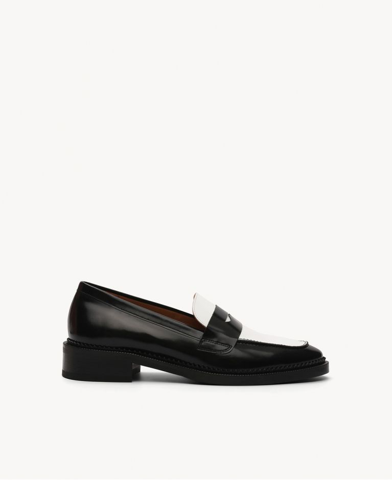 Moccasins n°82 Black/White