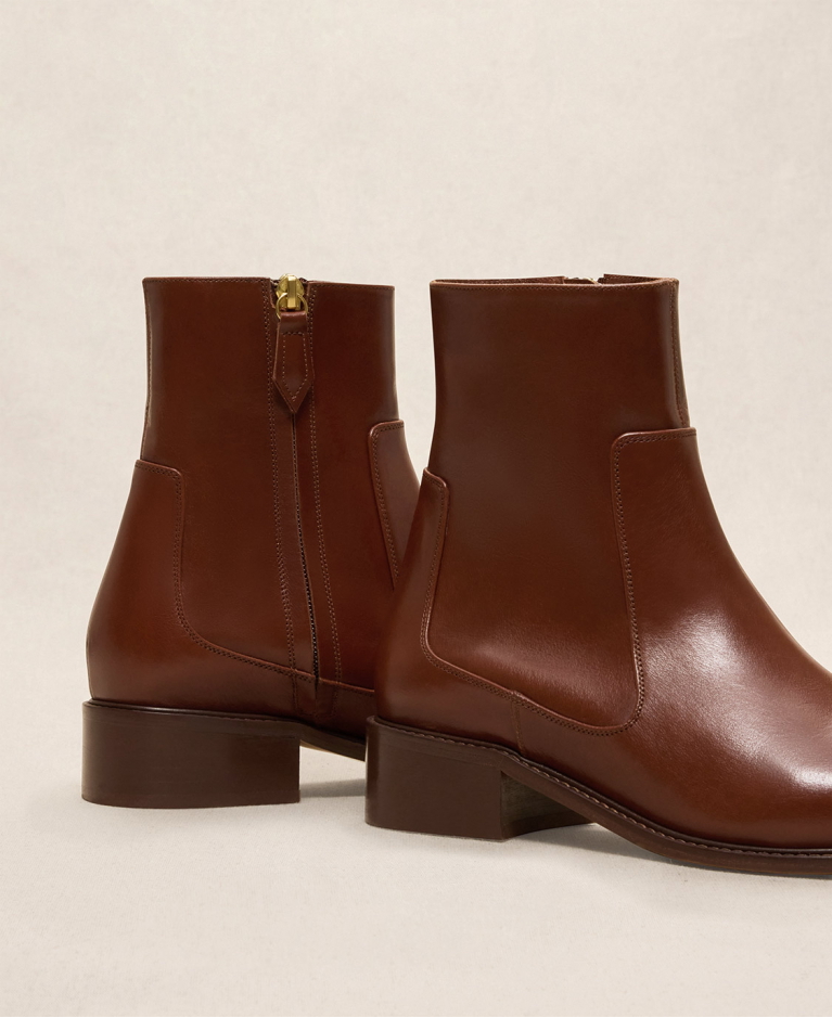 Bottines n°67 Cognac