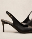 Slingback n°132 Black Leather